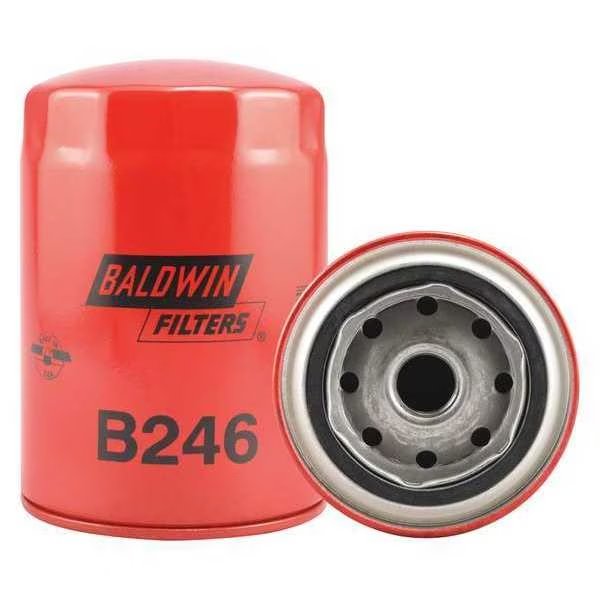 Oil Fltr, Spin-On, 5-9/32"x3-3/4"x5-9/32", Baldwin Filters, Mfr#: B246