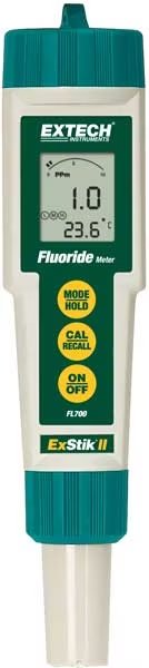 Waterproof Fluoride Meter, Display LCD, Extech, Mfr#: FL700