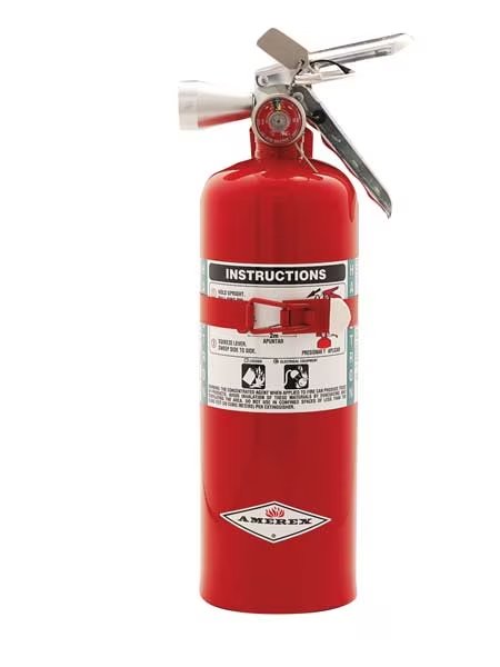 Fire Extinguisher, 5B:C, Halotron, 5 lb, Amerex, Mfr#: B386T