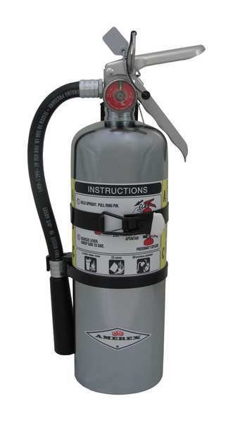 Fire Extinguisher, 2A:10B:C, Dry Chemical, 5 lb, Amerex, Mfr#: B500TC