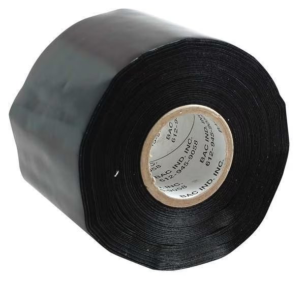 Tarp Tape, 3 In x 36 yd, 7.5 mil, Black, Bac Industries, Mfr#: TBL-108