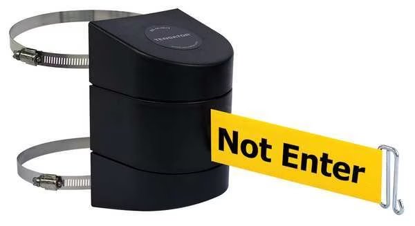 Belt Barrier, Black, Belt Color Yellow, Tensabarrier, Mfr#: 897-15-C-33-NO-YAX-A
