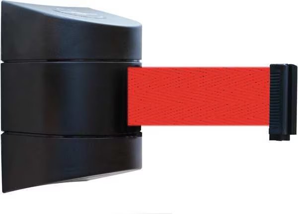 Belt Barrier, Black, Belt Color Red, Tensabarrier, Mfr#: 897-30-S-33-NO-R5X-C