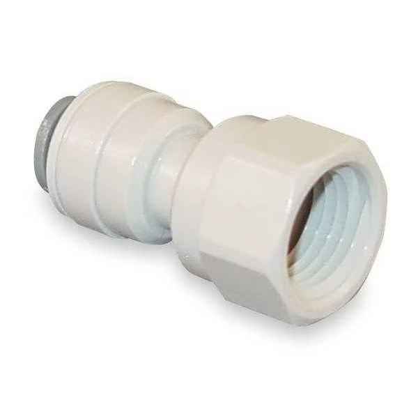 Push-to-Connect, Threaded Female Adapter, 1/4 in Tube Size, Acetal, Gray, 10 PK, John Guest, Mfr#: PI450822S-10PK