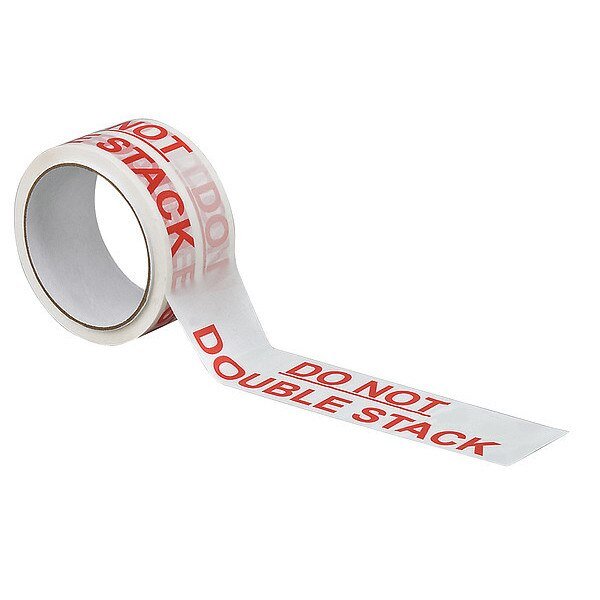 Carton Sealing Tape, Red/White, 2In x 55Yd, Tapecase, Mfr#: 15C755