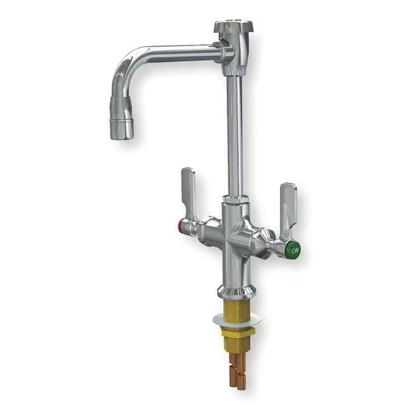 Manual Single Hole Mount, 1 Hole Laboratory Faucet, Chrome, Watersaver, Mfr#: L414VB55LE