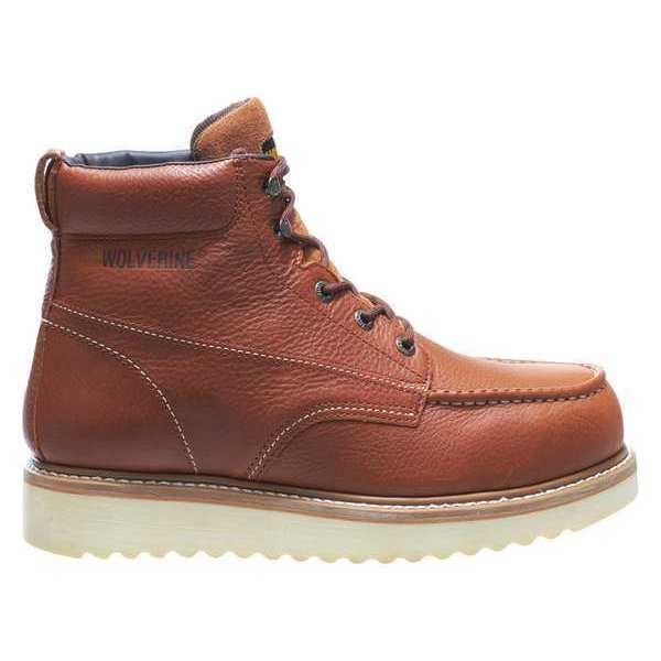 Size 10 Men's 6 in Work Boot Steel Work Boot, Brown, Wolverine, Mfr#: W08289