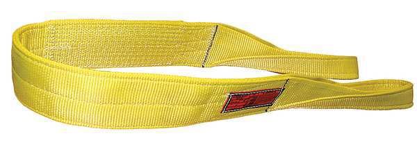 Synthetic Web Sling, Type 3, 15 ft L, 4 in W, Nylon, Yellow, Stren-Flex, Mfr#: EEF4-904-15