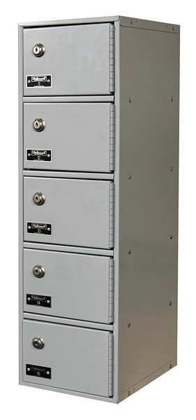 Cell Phone Locker, 30 1/2 in (1) Wide, (5) Openings, Hallowell, Mfr#: UCTL192(30)-5A-K-PL