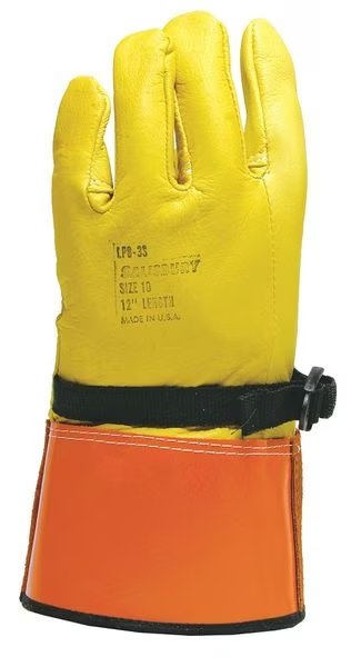 Elec. Glove Protector, 9, Yellow/Orange, PR, Salisbury, Mfr#: LPG3S/9