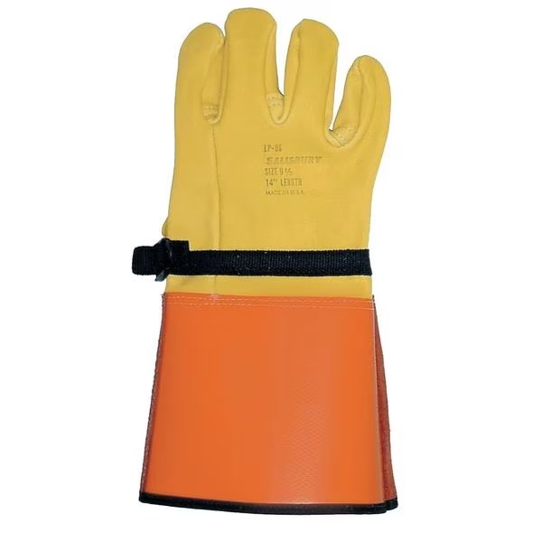 Elec Glove Protector, 10, Ylw/Orange, PR, Salisbury, Mfr#: LP5S/10