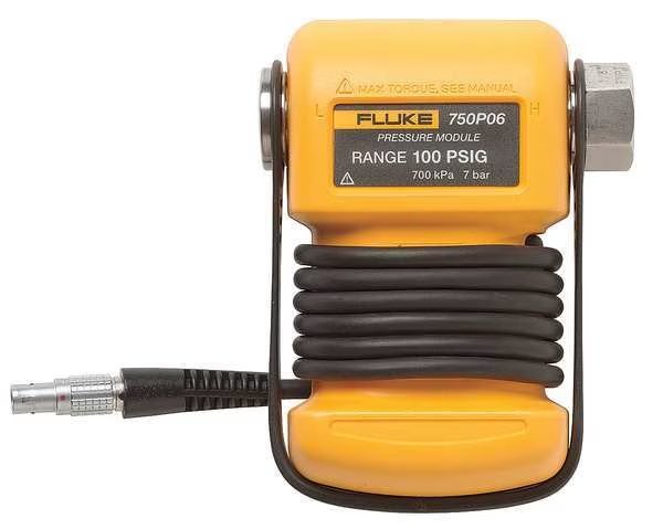 Pressure Module, Gage, 0 to 100 psi (0 to 700 kPa), For Use With Fluke Calibrators, Fluke, Mfr#: FLUKE-750P06
