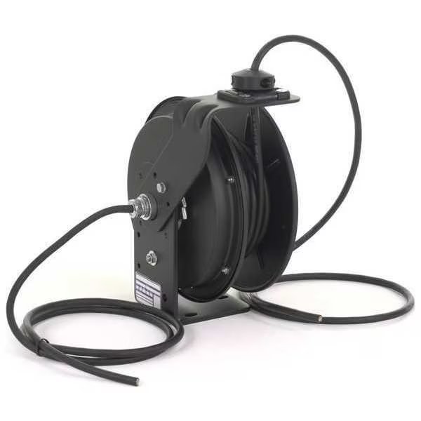 25 ft. 12/3 Extension Cord Reel 20 Amps 0 Outlets 120VAC Voltage, Kh Industries, Mfr#: RTBB3LB-WW-J12F