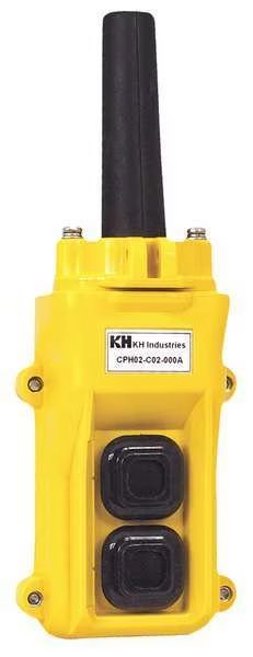 Pendant Station, 2, Push Button, NO, Yellow, Kh Industries, Mfr#: CPH02-C02-000A