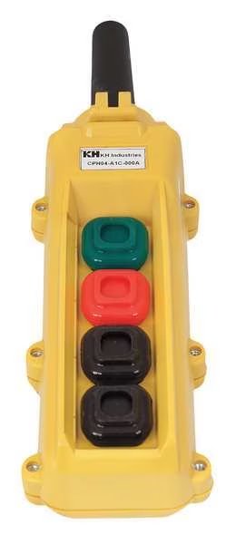Pendant Station, 4, Push Button, NO, NC, Kh Industries, Mfr#: CPH04-A1C-000A