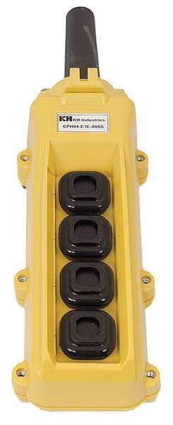 Pendant Station, Single Speed, Yellow, Kh Industries, Mfr#: CPH04-C1C-000A