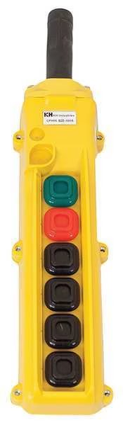 Pendant Station, 6, Push Button, NO, NC, Kh Industries, Mfr#: CPH06-B2D-000A