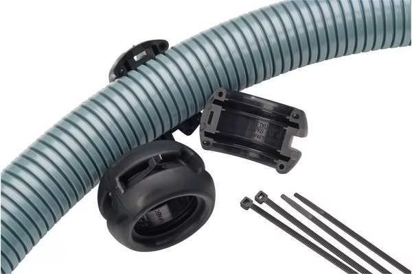 Tubing Protector, 0.360in, Black, Polyamide, Reiku, Mfr#: PAPKB-36F/G