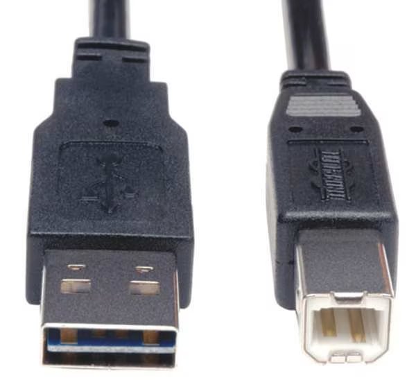 Reversible USB Cable, Black, 6 ft., Tripp Lite, Mfr#: UR022-006