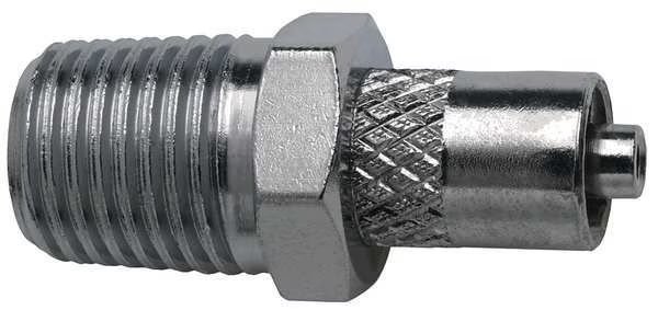 Male Luer to 1/4 NPT Male, Plated Brass Silver, EnjoyTool Select, Mfr#: G512