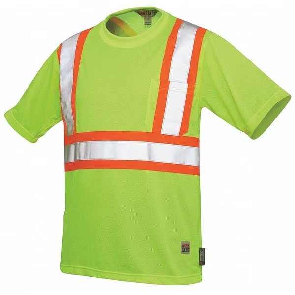 XL Hi-Vis Short Sleeve Shirt, Yellow/Green, Tough Duck, Mfr#: S39211
