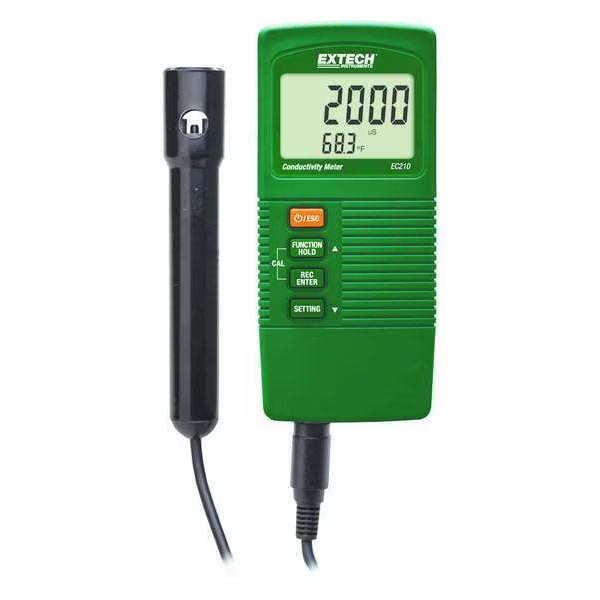 Conductivity Meter, 9V Battery, Extech, Mfr#: EC210