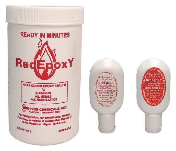 Epoxy Adhesive, RedEpoxy Series, Red, Tube, 1:01 Mix Ratio, Highside Chemicals, Mfr#: HS12001