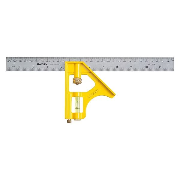 Premium Die-Cast Handle Combination Square – 12"/30CM, Stanley, Mfr#: 46-028