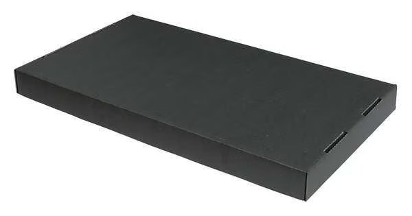 Cardboard ESD Conductive Lid, Black, 18 1/2 in L, 10 3/4 in W, 2 1/4 in H, Protektive Pak, Mfr#: 37550