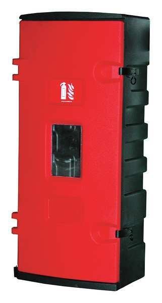 Fire Extinguisher Cabinet, Wall Mount, 37 in Height, 30 lb, Plastic, Flamefighter, Mfr#: JBWE95