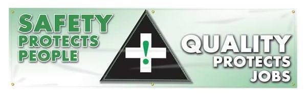 Banner, Safety Protects People, 28 x 96 In, Accuform, Mfr#: MBR819