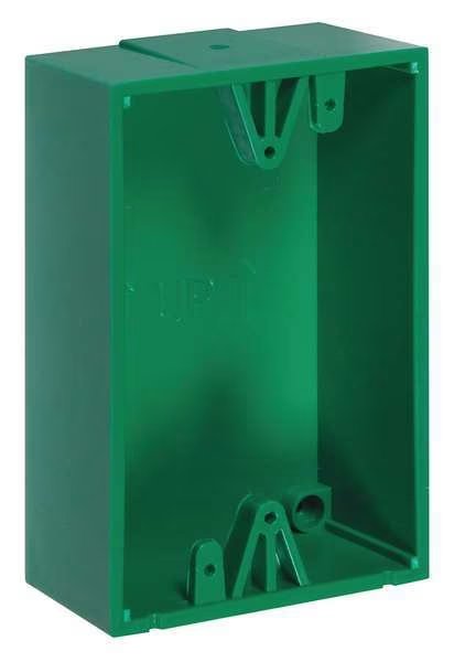 Back Box, Polycarbonate, Green, Safety Technology International, Mfr#: KIT-71100A-G