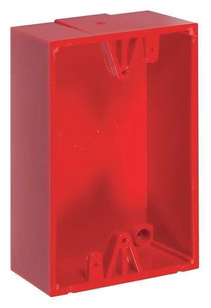 Back Box, Polycarbonate, Red, Safety Technology International, Mfr#: KIT-71100A-R