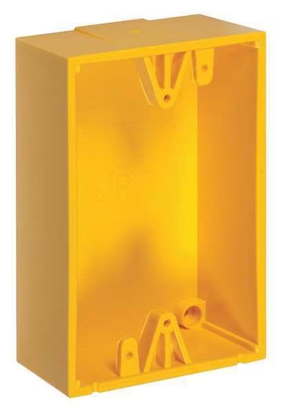 Back Box, Polycarbonate, Yellow, Safety Technology International, Mfr#: KIT-71100A-Y