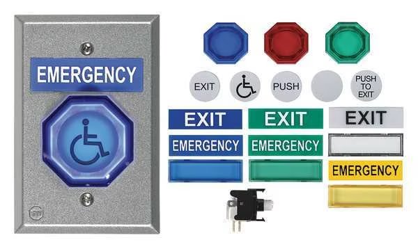 Universal Button, Momentary, 2 In., Safety Technology International, Mfr#: UB-2