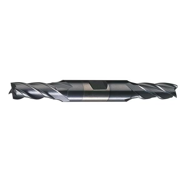 4-Flute HSS Center Cutting Square Double End Mill Cleveland HD-4C-TC TiCN 3/8x3/8x3/4x3-1/2, Cleveland, Mfr#: C33116