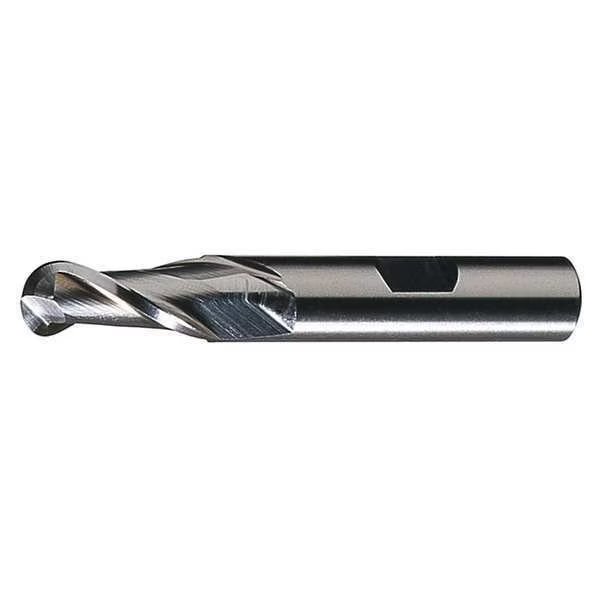 2-Flute HSS Ball Nose Single End Mill Cleveland HG-2B Bright 3/8x3/8x3/4x2-1/2, Cleveland, Mfr#: C42119