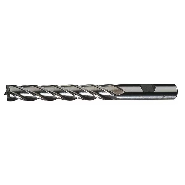 4-Flute HSS Left-Hand Helix & Cut CC Square Single End Mill CTD HG-4LL Bright 1/2x1/2x1-1/4x3-1/4, Cleveland, Mfr#: C42306