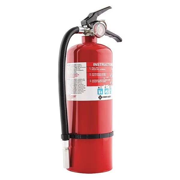 Fire Extinguisher, 3A:40B:C, Dry Chemical, 5 lb, First Alert, Mfr#: PRO5