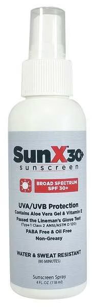 Sunscreen, Spray Bottle, 4 oz., Sunx, Mfr#: 18-304