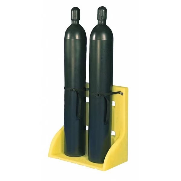 Cylinder Stand, 2 Cyl., 11-1/2in.dia., HDPE, Enpac, Mfr#: 7212-YE