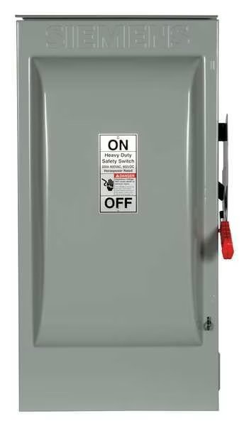Nonfusible Safety Switch, Heavy Duty, 600V AC, 3PST, 200 A, NEMA 3R, Siemens, Mfr#: HNF364R