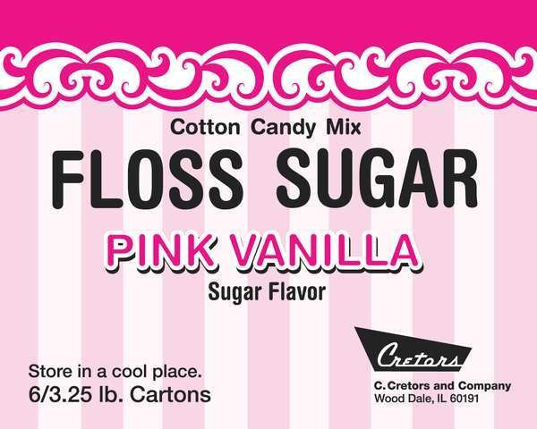Cotton Candy Vanilla Mix, 3-1/4 lb., PK6, Cretors, Mfr#: 7409