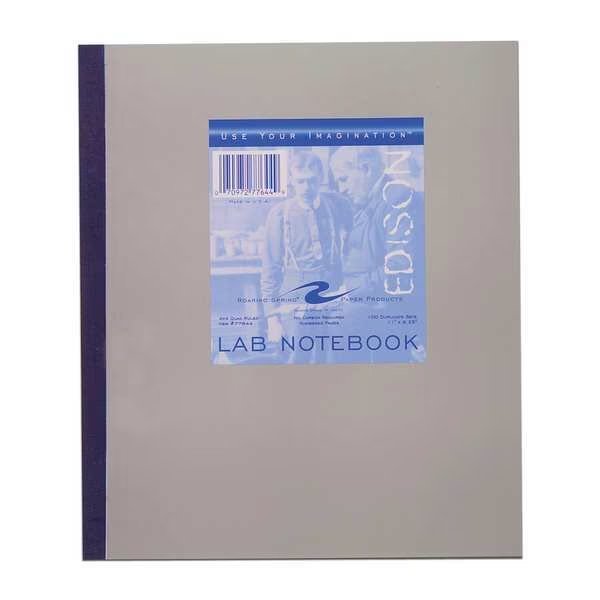 Lab Notebook, 9-1/4 in. x 11 in., Gray, Roaring Spring, Mfr#: 77644