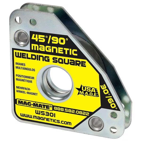 Magnetic Weld Square, 3-3/4x3/4in, 60lb, Mag-Mate, Mfr#: WS301