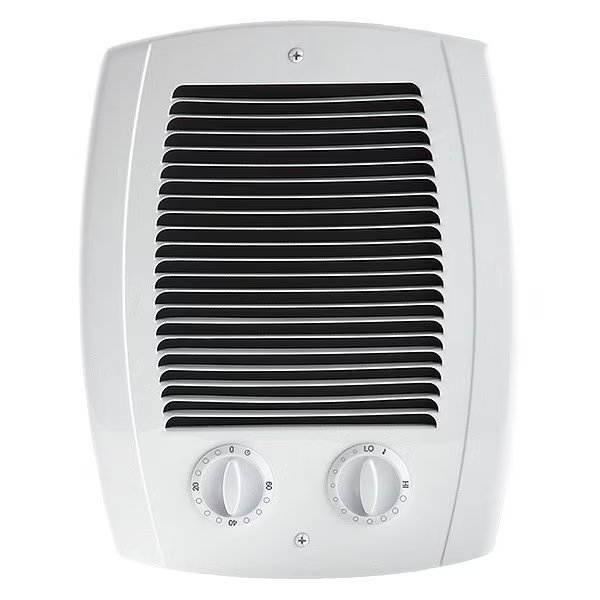 Recessed Electric Wall-Mount Heater, Recessed, 1000W W, 120/240V AC, White, Cadet, Mfr#: CBC103TW