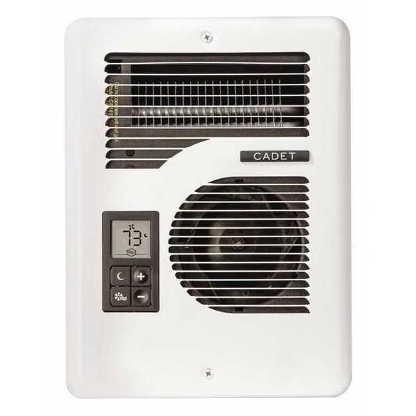 Recessed Electric Wall-Mount Heater, Recessed, 1000/1500/1600W W, 120/208/240V AC, White, Cadet, Mfr#: CEC163TW