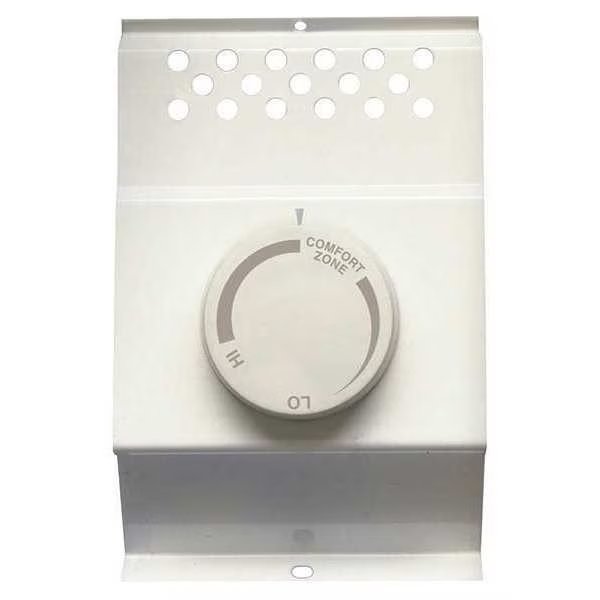 Electric Baseboard Heater Thermostat, 1 Poles, White, Powder Coated White Paint, 120/208/240V, Cadet, Mfr#: BTF1W