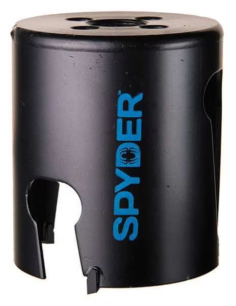 Hole Saw, Tungsten Carbide Tipped, 2-3/8In, Spyder, Mfr#: 600027CF