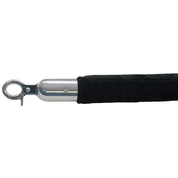 Barrier Rope, Velour, 8 ft L, Queueway, Mfr#: QWAYROPE-33-8-1P